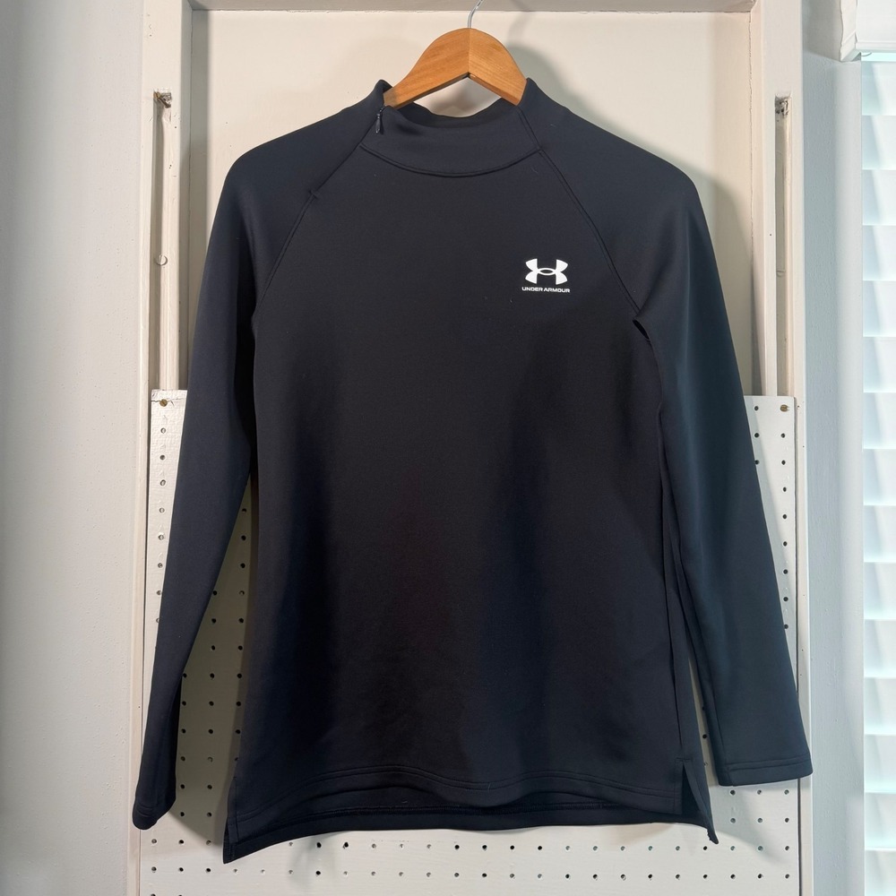 Under Armour ColdGear Fitted Shirt Women's Black Mock Neck Long Sleeve‎ - Small